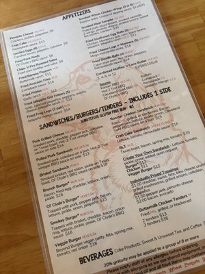 Menu photo 1 Clyde's Table and Tavern Cleveland, GA