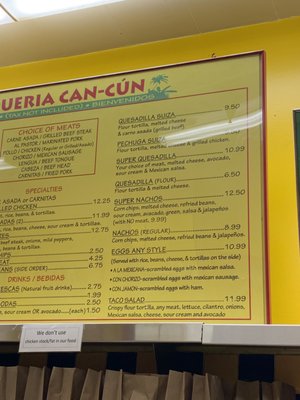 Menu photo 5 Taqueria Cancun San Francisco, CA