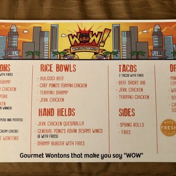 Wontons On Wheels - Menu - Food Trucks Near Me Wontons On Wheels - Menu - Food Trucks Near Me