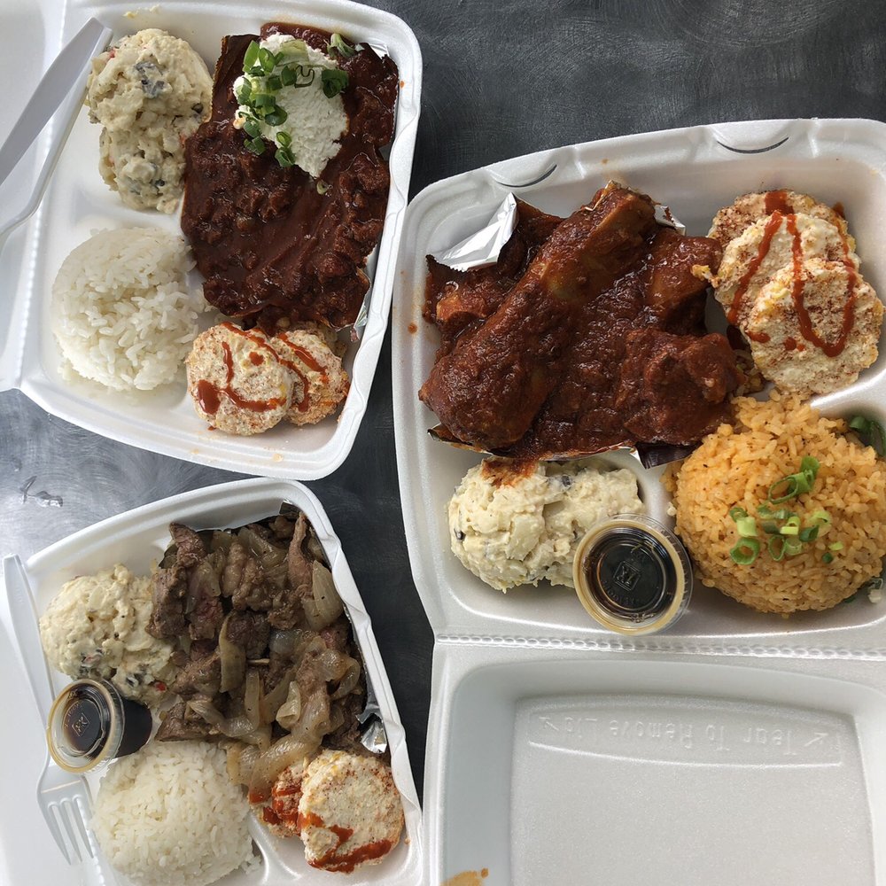 Jeramiahs - Butta steak, ribs, Tasi's Chile, Mmmm ELOTEsss, potato salad, rice white and yellow - Guamanian Near Me