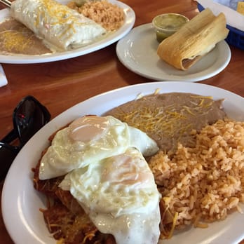 Tortilleria Perches - Awesome! Chilaquiles topped with fried eggs just like my Grandma used to make :) - Mexican Near Me - Springfield, Missouri Tortilleria Perches - Awesome! Chilaquiles topped with fried eggs just like my Grandma used to make :) - Mexican Near Me - Springfield, Missouri