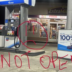 Chevron - Chevron extra mile closed at 10:50 pm on a weekday