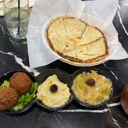 Bistro Grill - Pick 3 appetizer. Falafel was great! Hummus smooth. All good