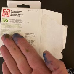 Staples - Some of the ink stains on onee were of my hands