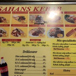 Sahan Slagter & Kebab - Menu.