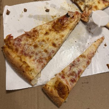 Route 75 Pizza House - 2 of the 16 slices advertised in a large pizza. A "slice" that is one inch wide is not a slice. - Pizza Near Me - Agawam, Massachusetts Route 75 Pizza House - 2 of the 16 slices advertised in a large pizza. A "slice" that is one inch wide is not a slice. - Pizza Near Me - Agawam, Massachusetts