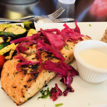 Bayroot - Grilled Salmon Platter - Lebanese Near Me - Shrewsbury, New Jersey