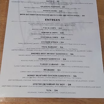 Vista Del Mar - menu - Bars Near Me - Eureka, California Vista Del Mar - menu - Bars Near Me - Eureka, California