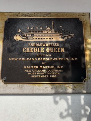 Menu photo 1 Paddlewheeler Creole Queen New Orleans, LA
