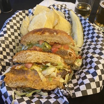 Hops Brewery - My INCREDIBLE GREEN CHILI CHEESEBURGER with Hops sauce. - Breweries Near Me - Los Ranchos de Albuquerque, New Mexico