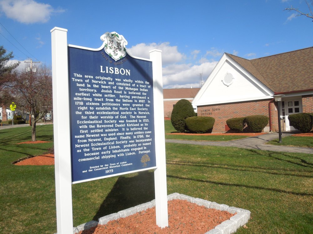 LISBON HISTORICAL MARKER Updated August 2024 N Burnham Hwy, Lisbon