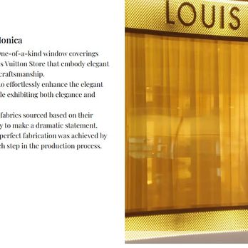 Brilliant Drapery Design - Sheer Curtain Ripple Fold In Louis Vuitton stores - Shades & Blinds Near Me - Los Angeles, California Brilliant Drapery Design - Sheer Curtain Ripple Fold In Louis Vuitton stores - Shades & Blinds Near Me - Los Angeles, California