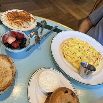 Sadelle's - Hashbrowns, fruit salad, western omelette, bagel and cream cheese - Breakfast & Brunch Near Me - Las Vegas, Nevada