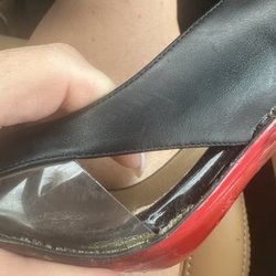New Eureka Shoe Repair - El pegamento todo chorreado
