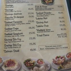 La Source - Seafood menu
