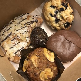 Breka Bakery & Cafe - Almond Croissant, Blueberry Scone, Banana Muffin, Boston Cream donut?.... - Bakeries Near Me - Vancouver, British Columbia