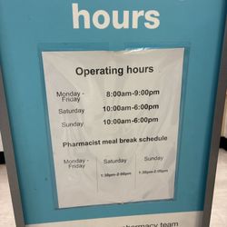 Walgreens - Hours for the pharmacy