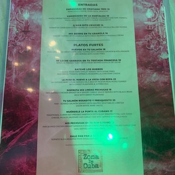 Zona De Cuba - Brunch menu - Cuban Near Me - Bronx, New York
