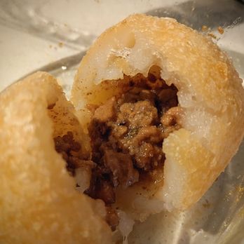 Dim Sum House - Generous amount of filling in the ham sui gok (football dumplings). - Dim Sum Near Me - Seattle, Washington Dim Sum House - Generous amount of filling in the ham sui gok (football dumplings). - Dim Sum Near Me - Seattle, Washington