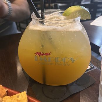 Miami Improv Comedy Club and Dinner Theater - Fishbowl Passionfruit Margarita - Comedy Clubs Near Me - Doral, Florida