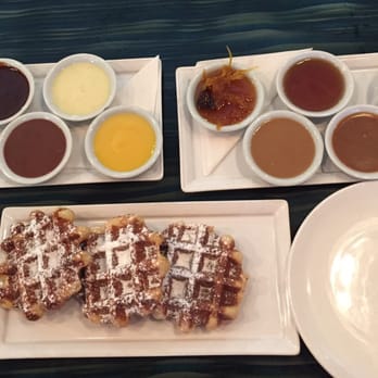 Medina Cafe - 3 waffles with all the flavor dippers - Breakfast & Brunch Near Me - Vancouver, British Columbia Medina Cafe - 3 waffles with all the flavor dippers - Breakfast & Brunch Near Me - Vancouver, British Columbia