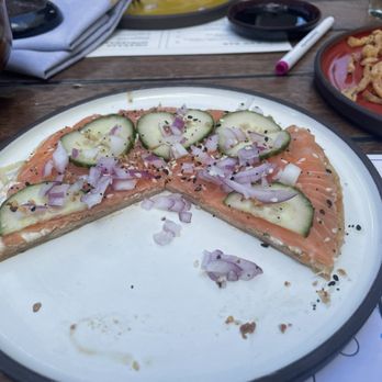 Sushi Bichi - Salmon Flatbread - Sushi Bars Near Me - Miami Beach, Florida Sushi Bichi - Salmon Flatbread - Sushi Bars Near Me - Miami Beach, Florida