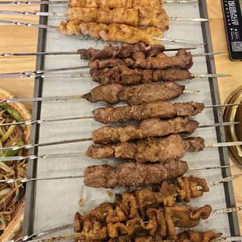 Sanyoung Surf & Turf BBQ - Pork Belly, Beef Tongue, Beef Ribeye, Chicken Skin - Barbeque Near Me - Bellevue, Washington
