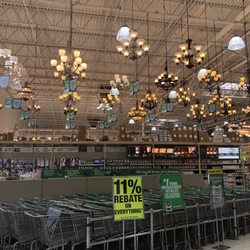Menards - Their big and attractive lighting section.