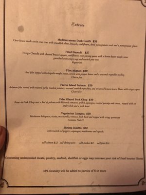 Menu photo 1 The Bistro At Ten Acres Stowe, VT Menu photo 1 The Bistro At Ten Acres Stowe, VT