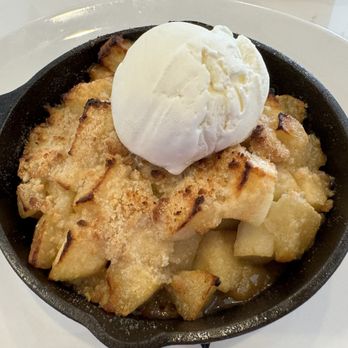 The Hook & Plow - Apple crumble cheesecake, butterscotch, streusel, vanilla ice cream - Seafood Near Me - Manhattan Beach, California The Hook & Plow - Apple crumble cheesecake, butterscotch, streusel, vanilla ice cream - Seafood Near Me - Manhattan Beach, California