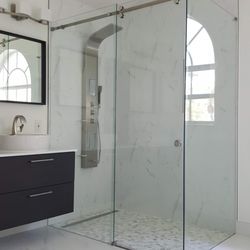SDS Glass and Mirrors - Serenity Slider with return panel