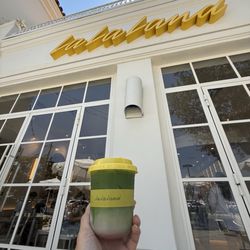 Strawberry Fields matcha latte