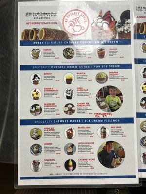 Menu photo 8 AZ Chimney Cakes Mesa, AZ Menu photo 8 AZ Chimney Cakes Mesa, AZ