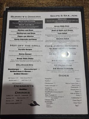 Menu photo 2 Abuelita's New Mexican Restaurant Bernalillo, NM Menu photo 2 Abuelita's New Mexican Restaurant Bernalillo, NM