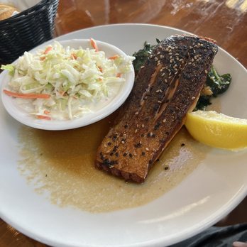 Jake's Seafood Restaurant - Asian glazed salmon cooked to perfection! - Seafood Near Me - Hull, Massachusetts