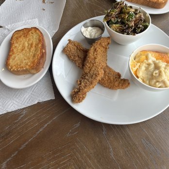 Bobby Mac’s BBQ - Fried catfish, Mac n cheese, brussels and cheesy toast! - Southern Near Me - Crockett, California