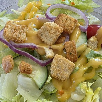 Connie's Diner - Side salad, great honey mustard and large . - Diners Near Me - Waterloo, New York