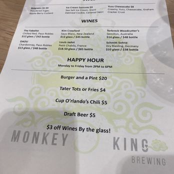 Monkey King Brewing - Happy Hour menu - Breweries Near Me - Eastvale, California Monkey King Brewing - Happy Hour menu - Breweries Near Me - Eastvale, California