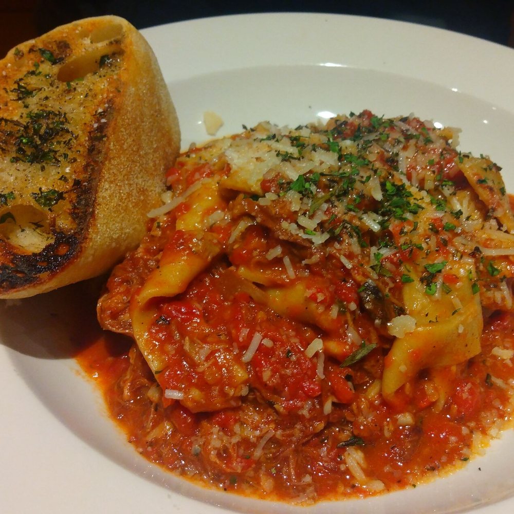 Nonesuch River Brewing - Pork Sugo- Handmade pasta, pulled pork, red wine, San Marzano tomatoes and parmesan cheese ($24) - Breweries Near Me - Scarborough, Maine Nonesuch River Brewing - Pork Sugo- Handmade pasta, pulled pork, red wine, San Marzano tomatoes and parmesan cheese ($24) - Breweries Near Me - Scarborough, Maine