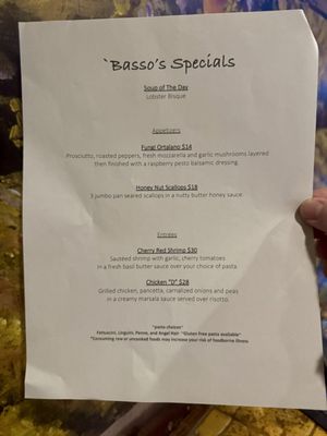 Menu photo 5 Basso Cucina Italiana Cresco, PA Menu photo 5 Basso Cucina Italiana Cresco, PA