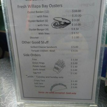 Chester Tavern - Warning oysters come out fried unless you request different. - Pubs Near Me - South Bend, Washington Chester Tavern - Warning oysters come out fried unless you request different. - Pubs Near Me - South Bend, Washington