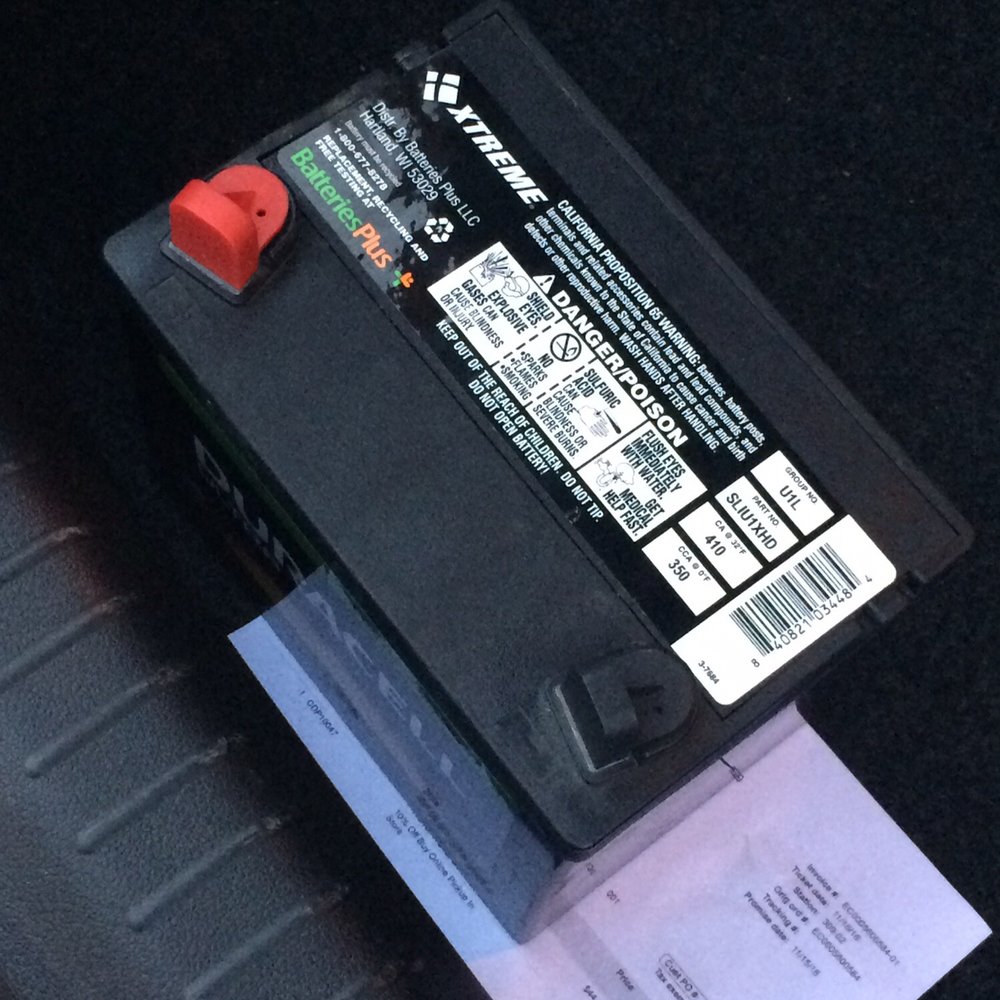 Batteries Plus - My little tractor battery. Higher CCA's than my stock battery, very nice!! - Battery Stores Near Me - Vista, California