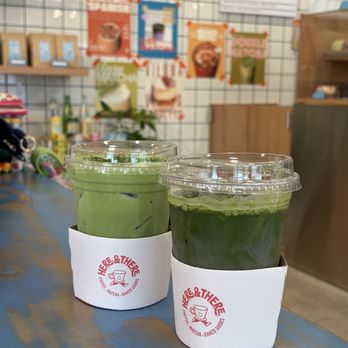 Here & There - Double Matcha and Matcha Ube - Coffee & Tea Near Me - La Mirada, California