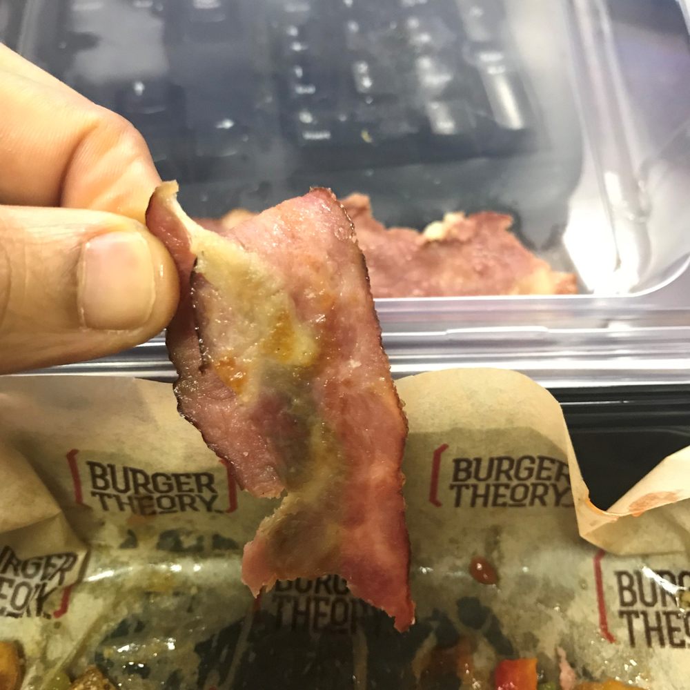 The Burger Place - INSPECT YOUR FOOD BEFORE EATING AT BURGER THEORY  !!!!!!  I ordered an egg and cheese on an English muffin with Turkey Bacon this morning. - Burgers Near Me - Atlanta, Georgia