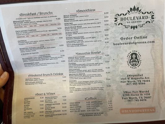 Menu photo 1 Boulevard of Greens Fort Worth, TX Menu photo 1 Boulevard of Greens Fort Worth, TX