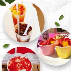 Corn in a cup, Fresh fruit, Mangoneada