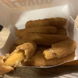 Yuck received old mozzarella sticks