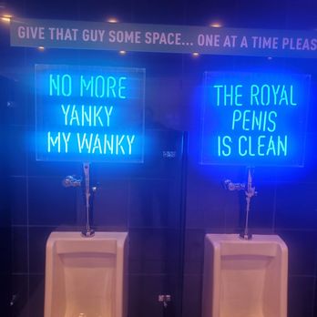 16-Bit Bar+Arcade - Men's room- funny decor - Bars Near Me - Indianapolis, Indiana