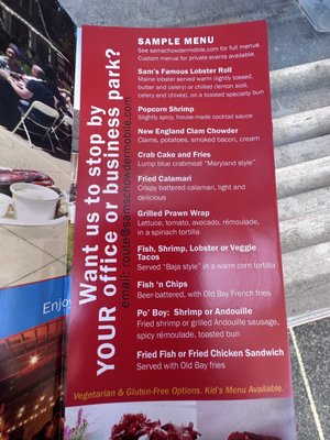 Menu photo 5 Sam's Chowder Mobile San Francisco, CA