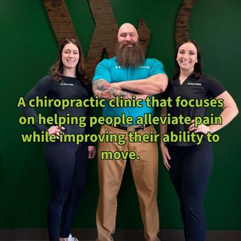 Wellness Solutions Chiropractic Center - Meet our team (from left to right) Elizabeth our movement specialist, Dr. Lucas our chiropractor, and Kayla our office manager. - Chiropractors Near Me - Saint Louis, Missouri Wellness Solutions Chiropractic Center - Meet our team (from left to right) Elizabeth our movement specialist, Dr. Lucas our chiropractor, and Kayla our office manager. - Chiropractors Near Me - Saint Louis, Missouri